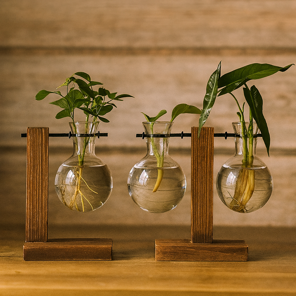 Willow™ Bulb Station – Double Glass Propagation Vase