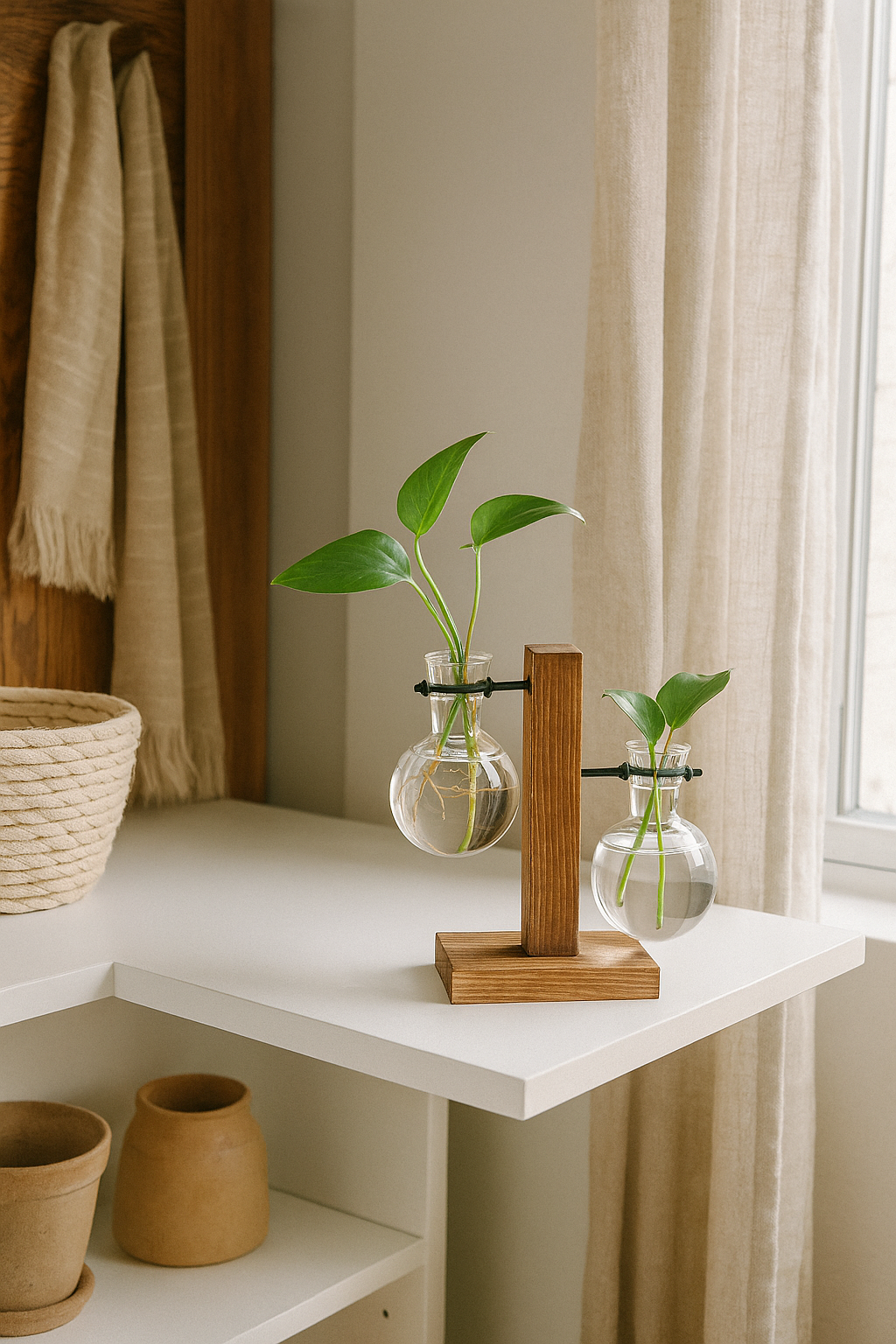 Willow™ Bulb Station – Double Glass Propagation Vase