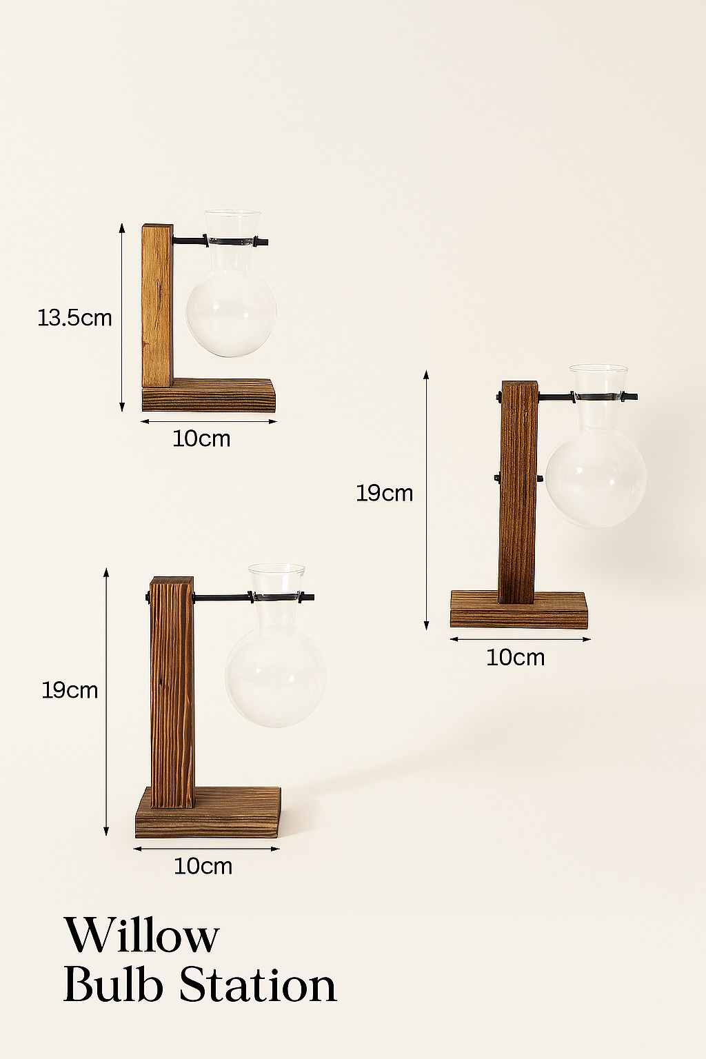 Willow™ Bulb Station – Double Glass Propagation Vase