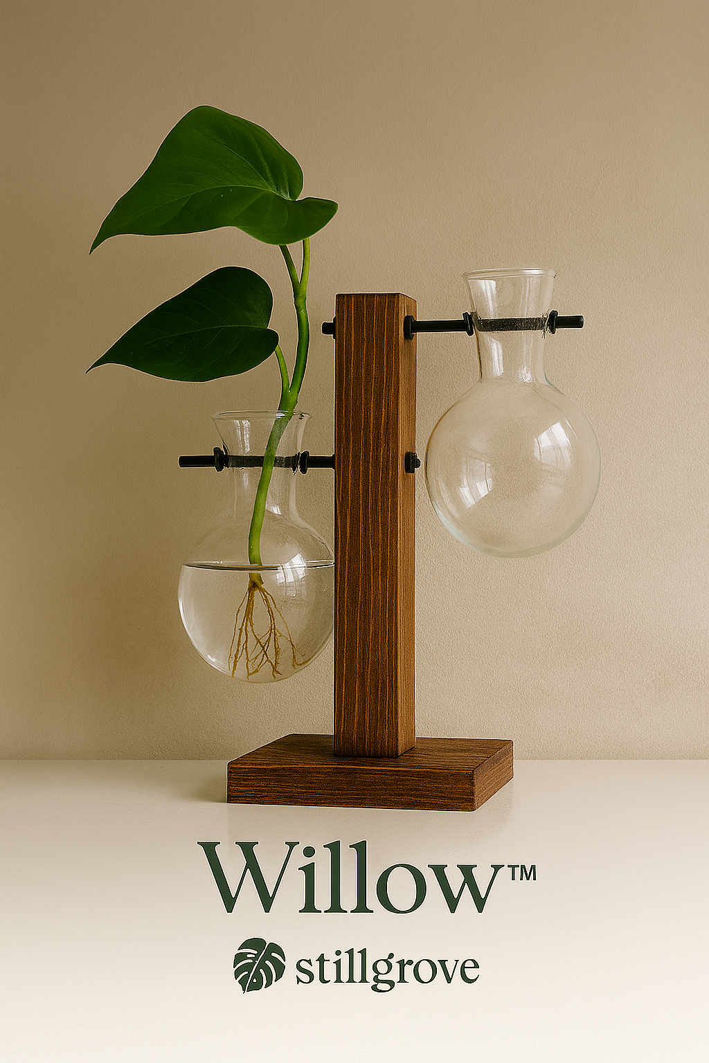 Willow™ Bulb Station – Double Glass Propagation Vase