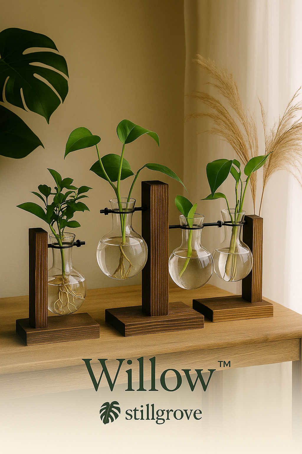 Willow™ Bulb Station – Double Glass Propagation Vase