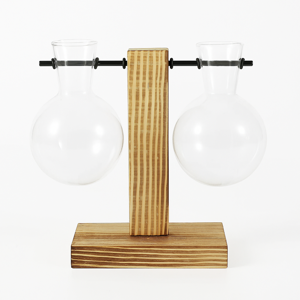 Willow™ Bulb Station – Double Glass Propagation Vase