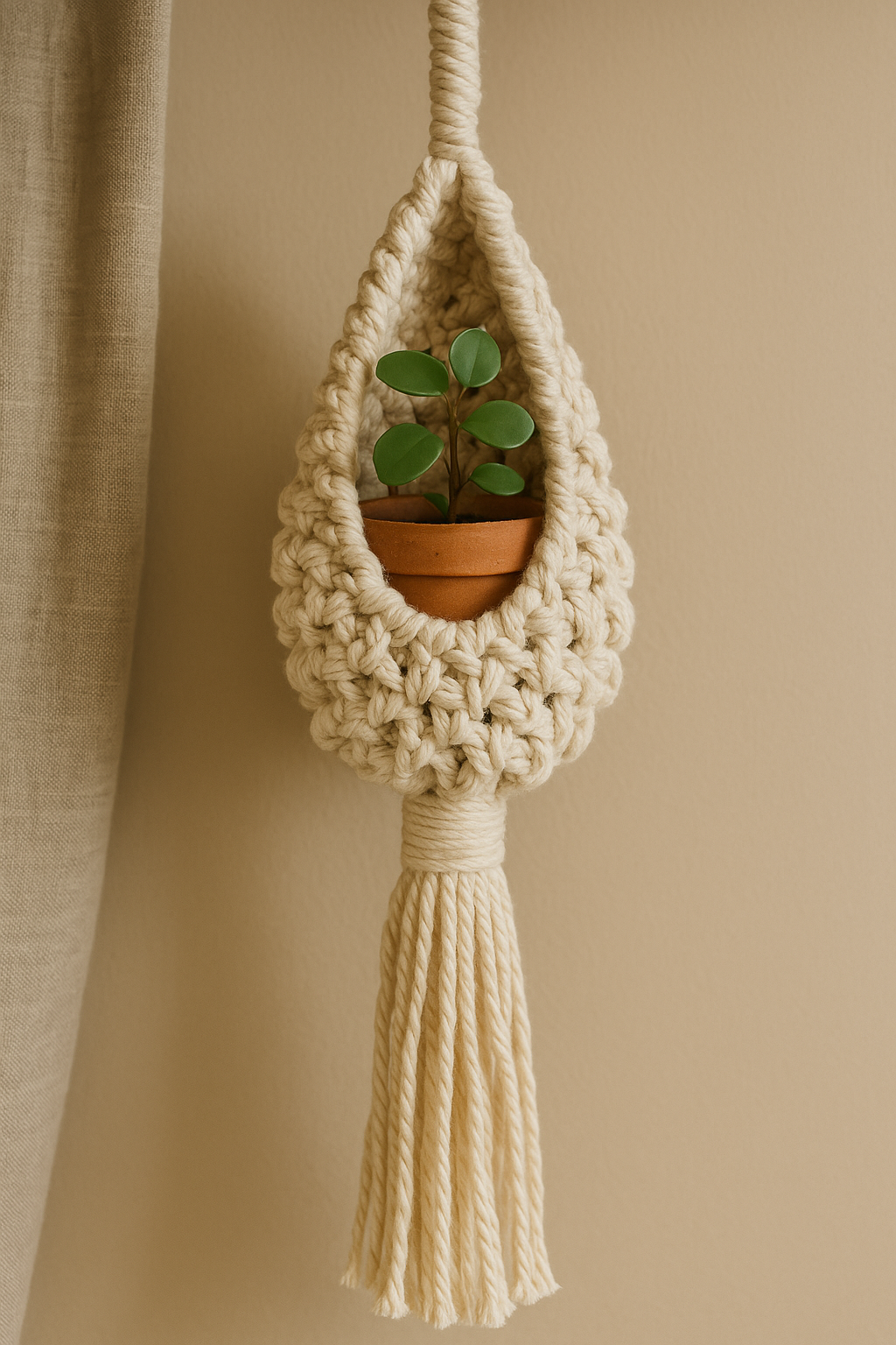 The Cradle™ Handwoven Air Plant Holder – Macramé Hanging Display