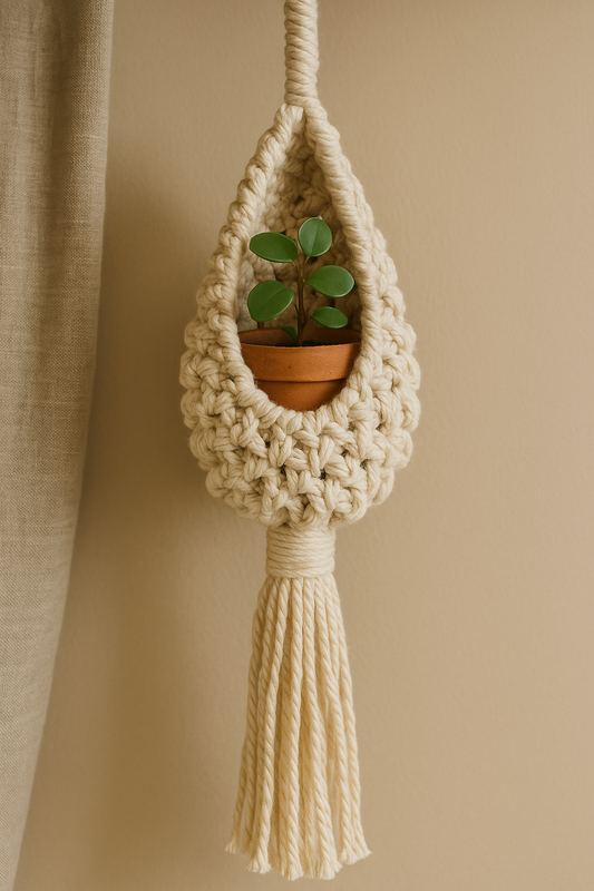 The Cradle™ Handwoven Air Plant Holder – Macramé Hanging Display